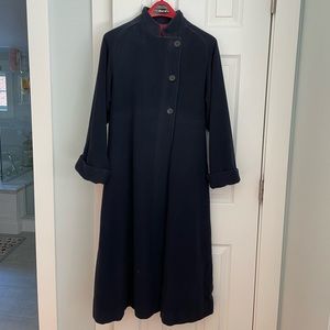 Navy Cashmere Overcoat